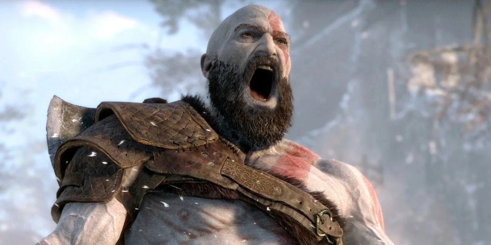 Kratos yelling in God of War 2018