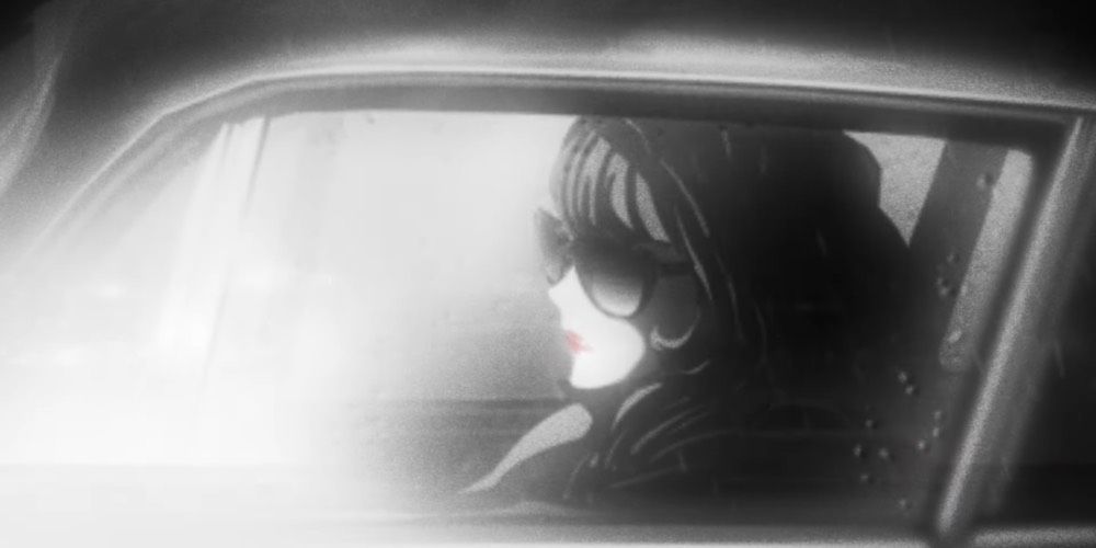Fujiko incognito in car in Lupin The 3rd Part 6 Ending