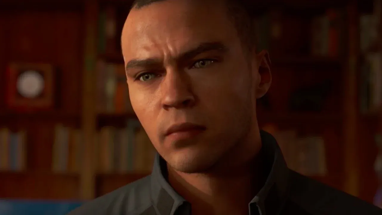 Markus from Detroit Become Human appears to be waiting for a call. Nobody knows who he is.