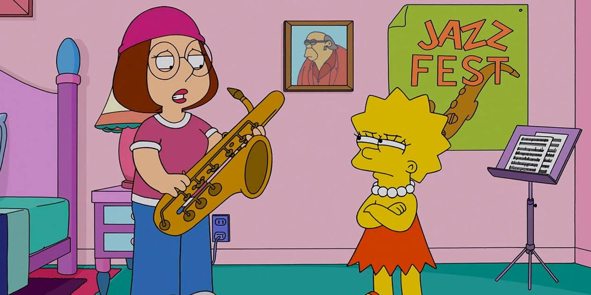 Meg Griffin And Lisa Simpson In The Simpsons Guy