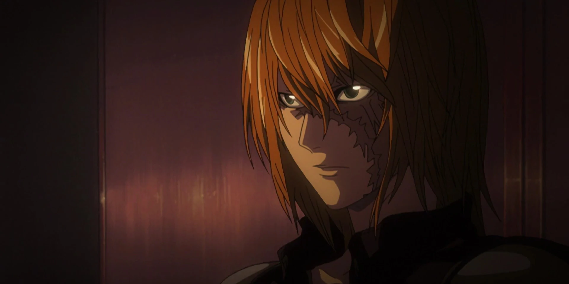 A closeup shot of Mello from Death Note.