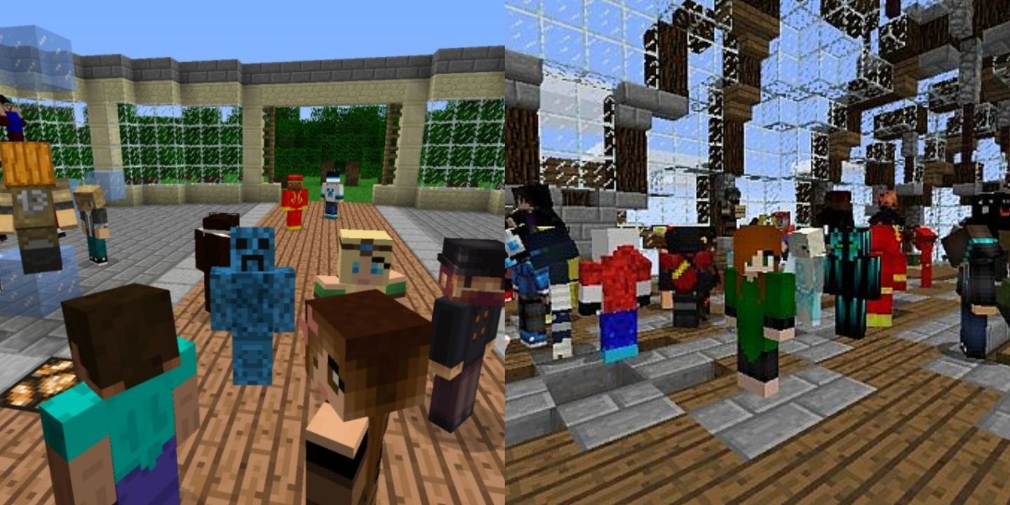 Minecraft server players collage.