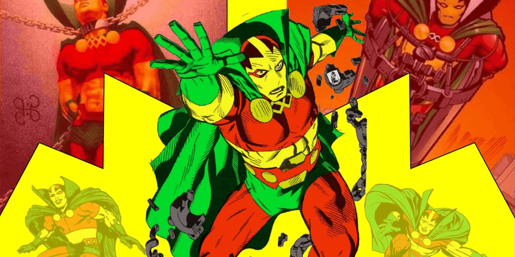 ミスターミラクル DC コミックのさまざまなイテレーションの分割画像