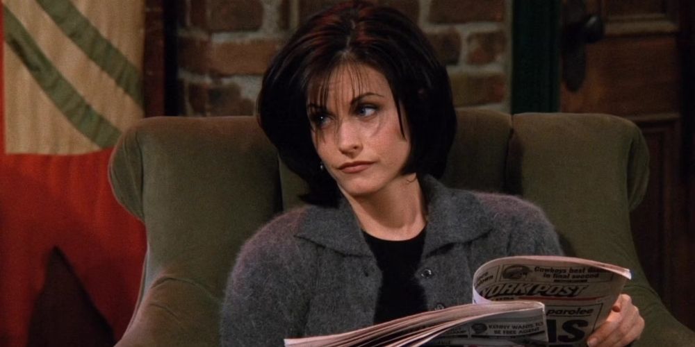 Monica Geller in Central Perk in Friends.