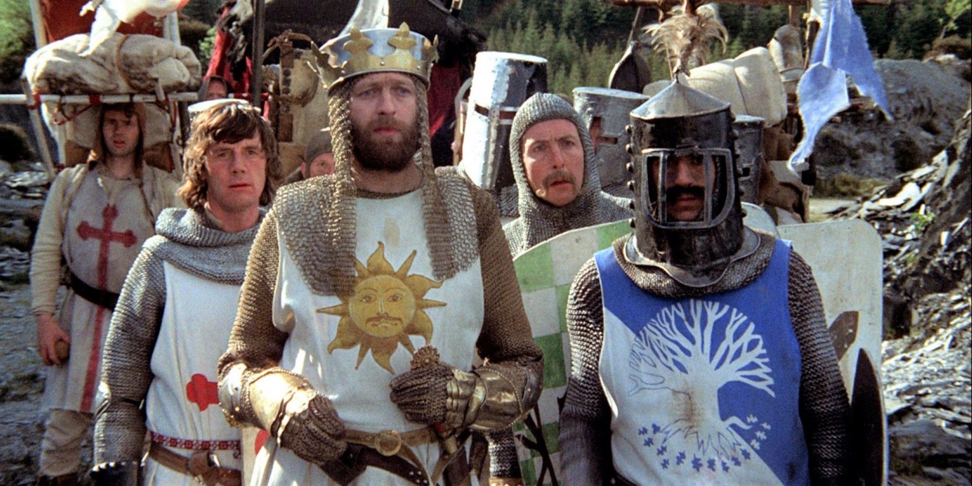 Knights gather in Monty Python and the Holy Grail