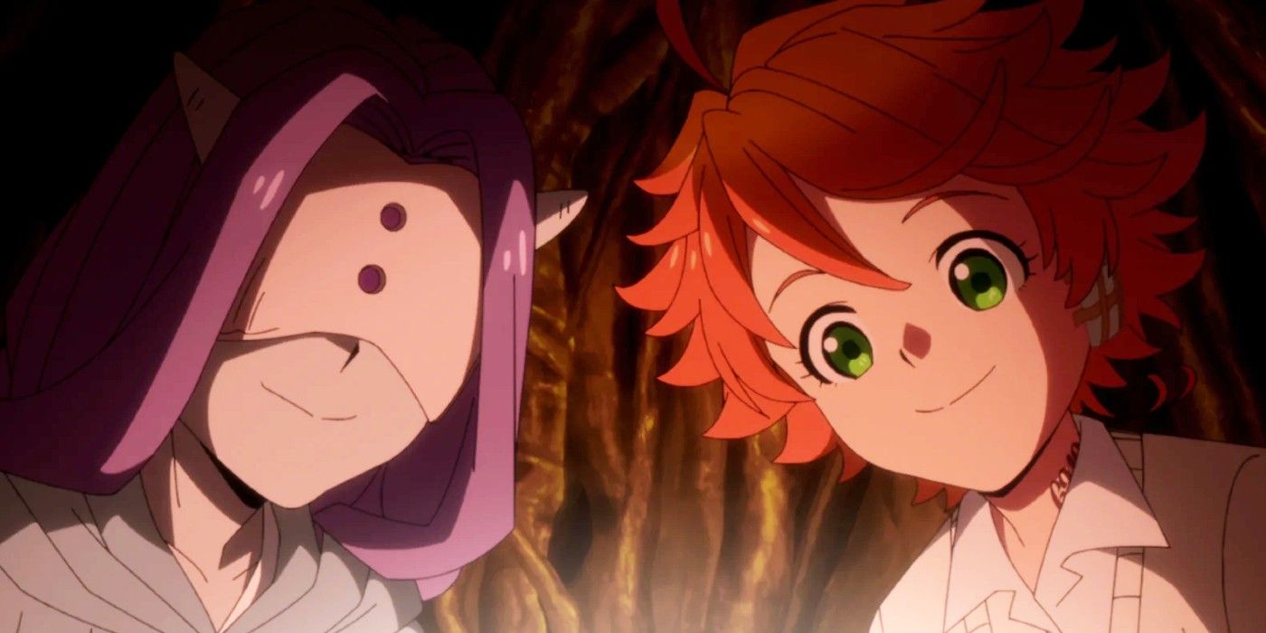 Mujika and Emma as seen in The Promised Neverland