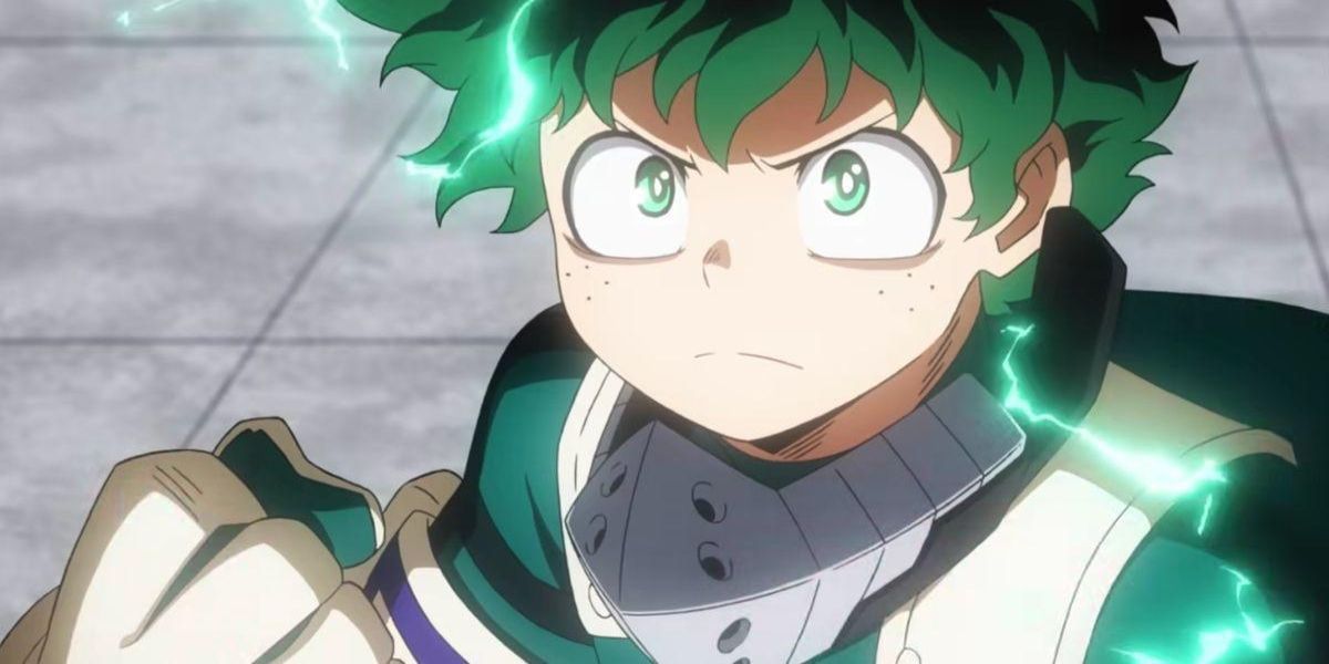 Izuku Midoriya ready to be a hero as Deku in My Hero Academia.