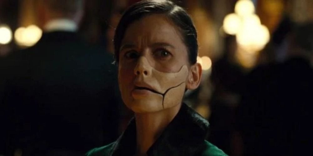 Doctor Poison looking concerned with mouth agape