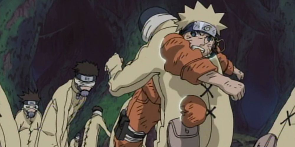 Naruto Fights Amegakure Haze Clone Ninja