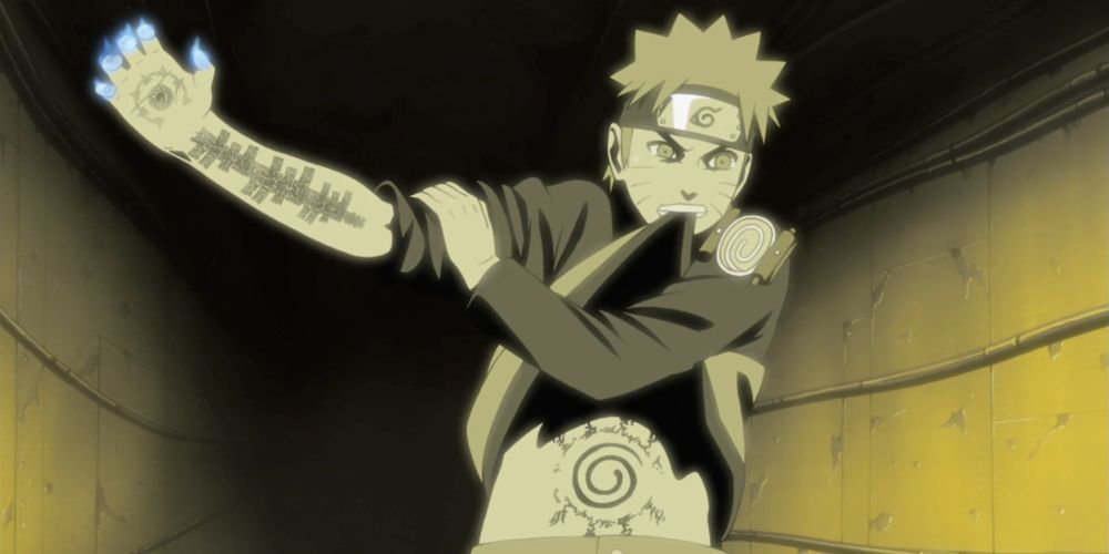 Naruto Uses Eight Trigrams Sealing Style- Nine Tails Seal, Shippuden