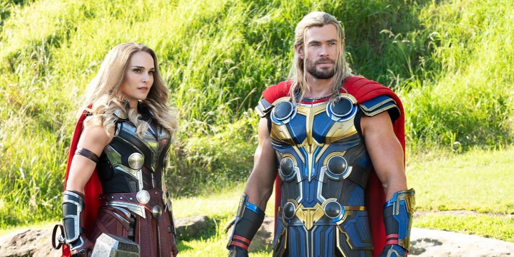 Natalie Portman and Chris Hemsworth in Thor Love and Thunder