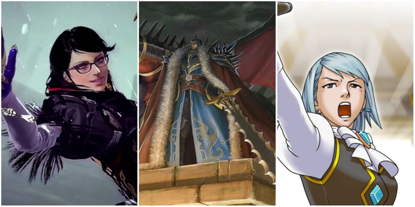 Nintendo characters with the biggest egos list featured image Bayonetta; Ashnard, Fire Emblem: Radiant Dawn; Franziska von Karma, Ace Attorney