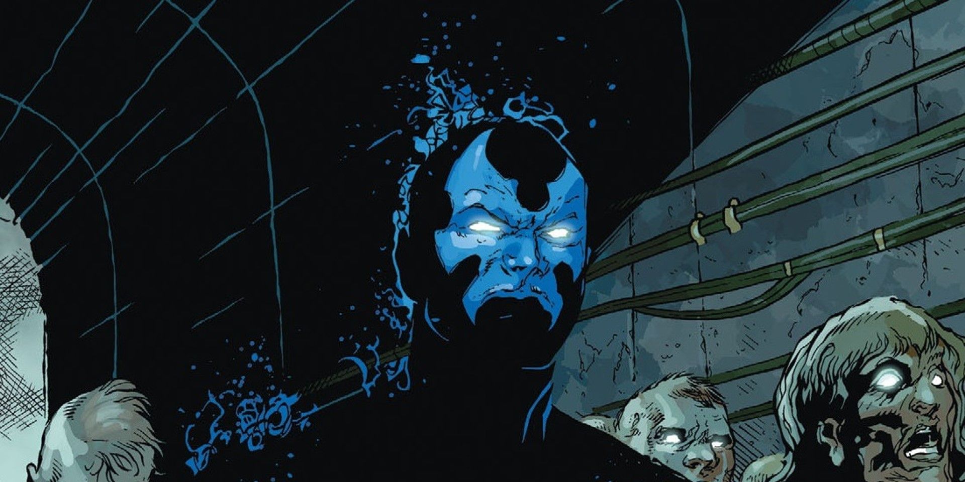 Todd Rice as Obsidian, lurking in the shadows in DC Comics
