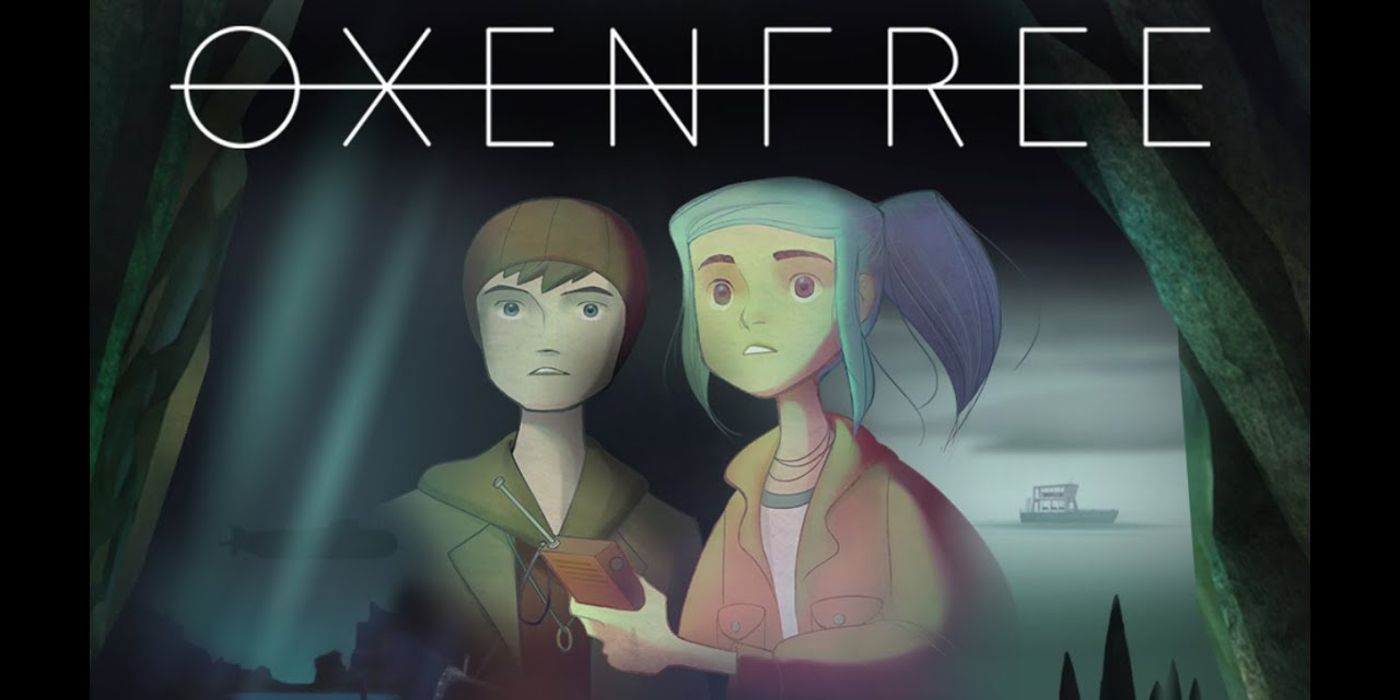 Oxenfree logo and characters