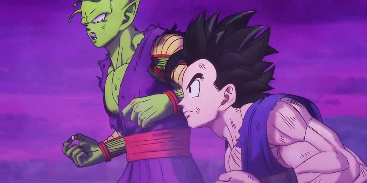 Piccolo giving Gohan the side-eye in the Dragon Ball Super: Super Hero Movie