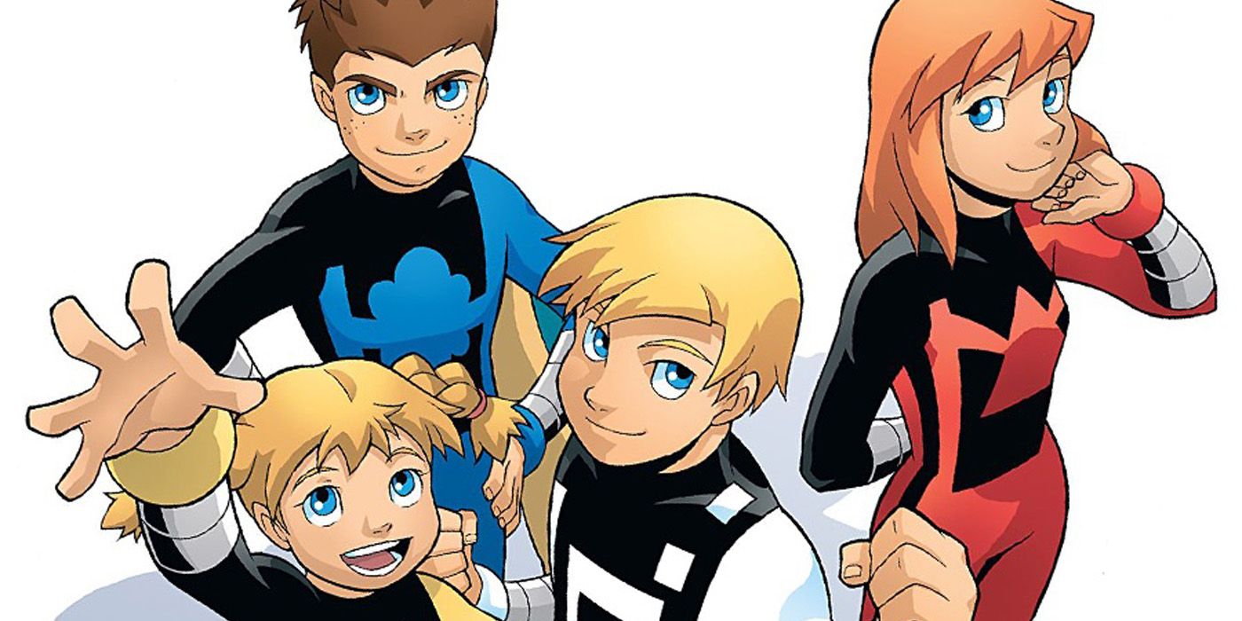 Power Pack's quartet of young heroes from Marvel Comics.