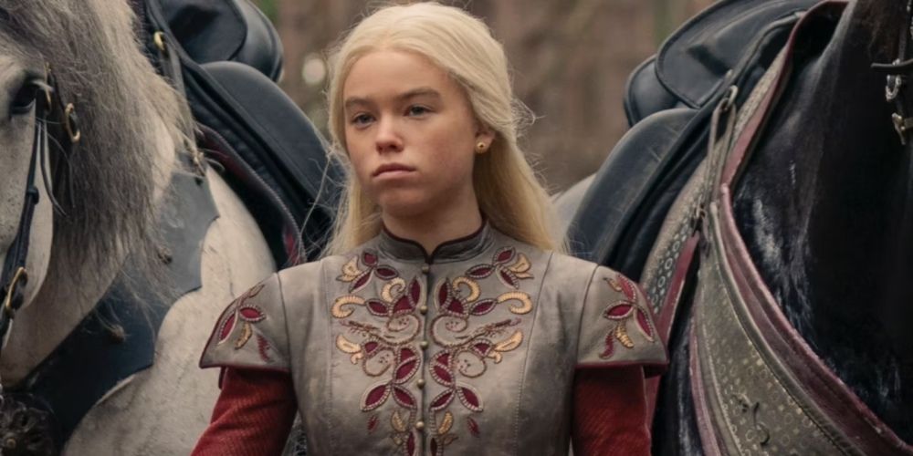 Milly Alcock as Rhaenyra Targaryen in House of the Dragon.