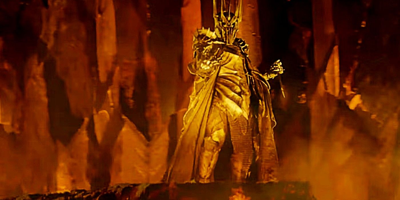 Sauron forging the One Ring in The Lord of the Rings