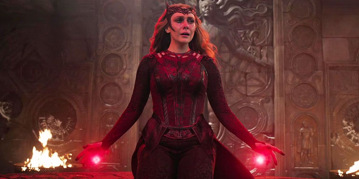 Scarlet Witch using her powers in Mount Wundagore in The Multiverse of Madness