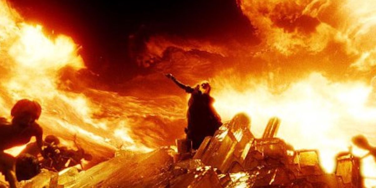Dumbledore's firestorm spell in the Half-Blood Prince movie