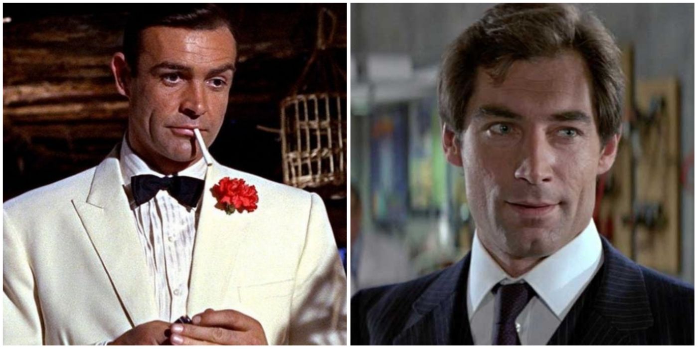 Sean Connery and Timothy Dalton as James Bond