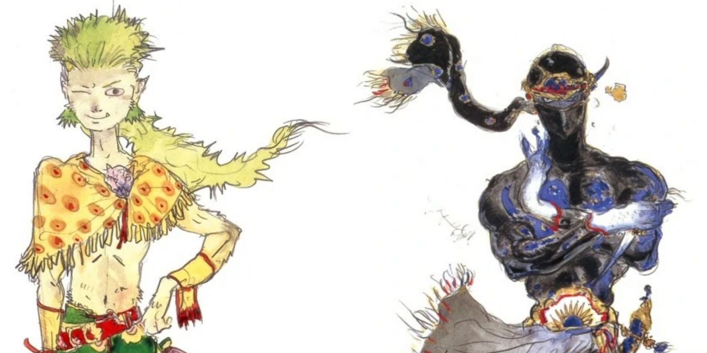 Official art of Shadow and Gau from FFVI
