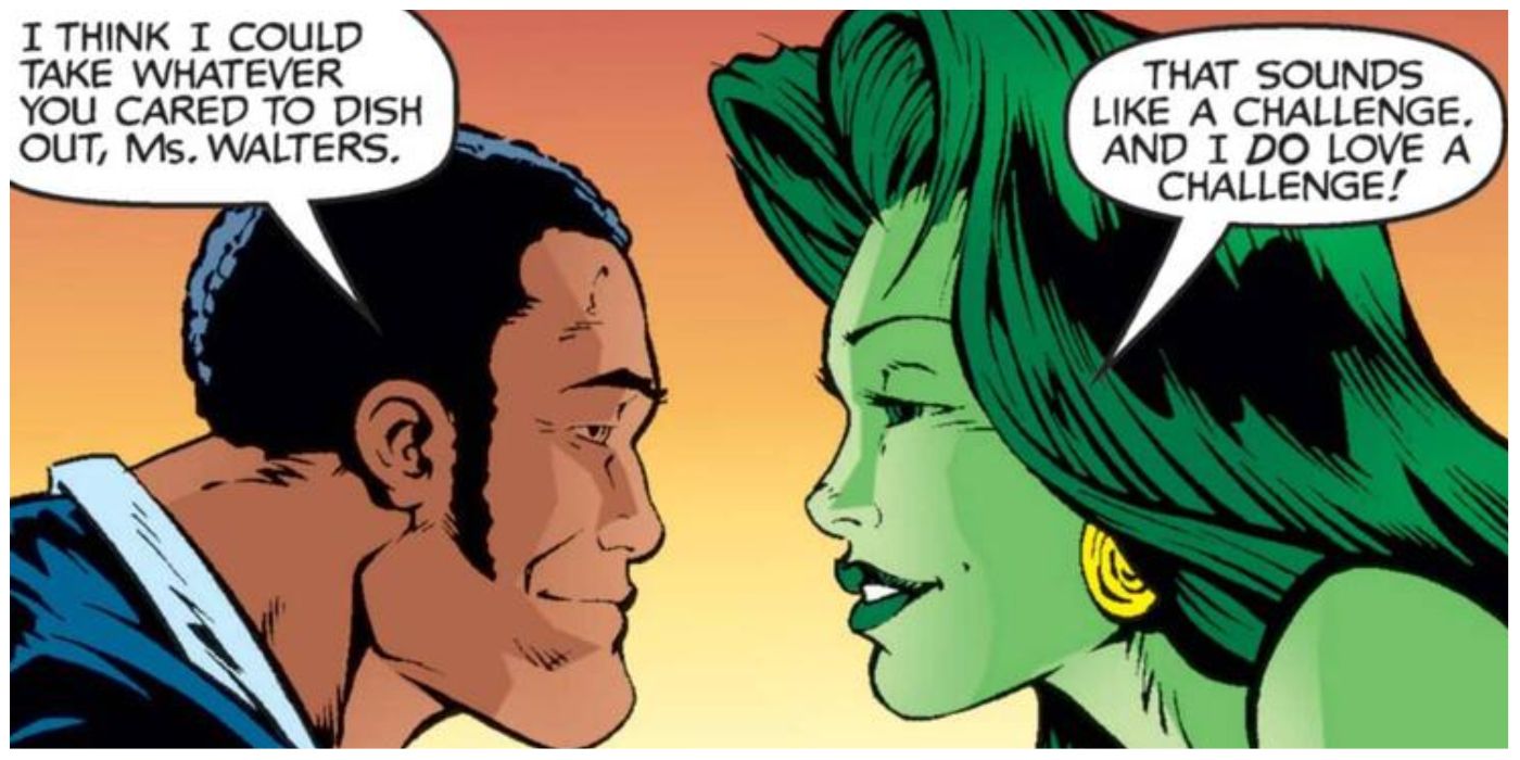 She-Hulk & Luke Cage on a date in Marvel Comics