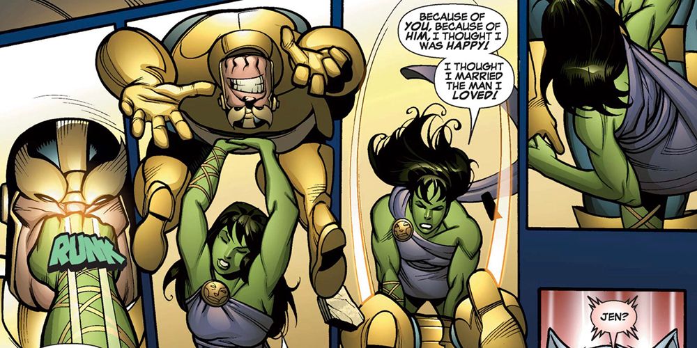 She-Hulk picks up a clone of Thanos in Marvel Comics