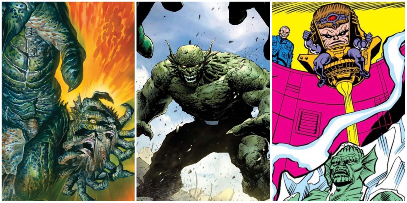 Subject B, Abomination, and MODOK side by side in Marvel comics