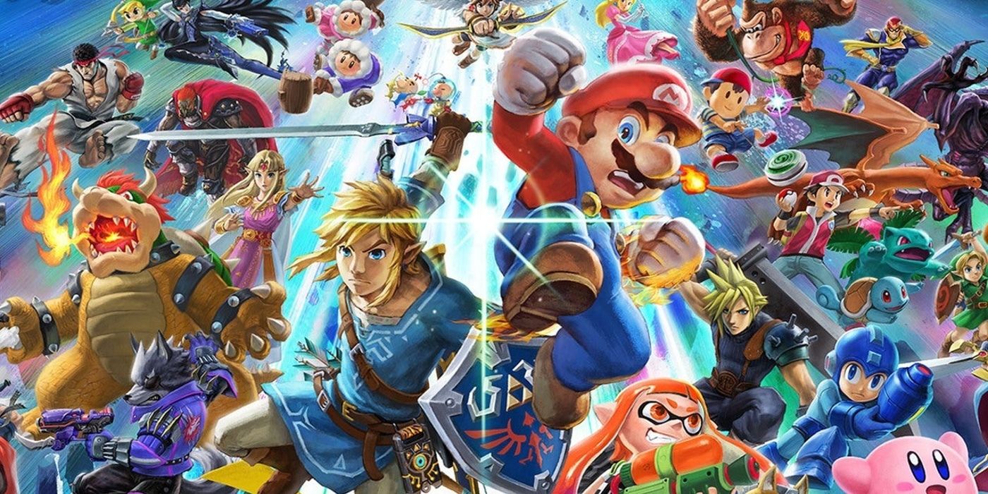 Characters from Super Smash Bros. preparing for battle.