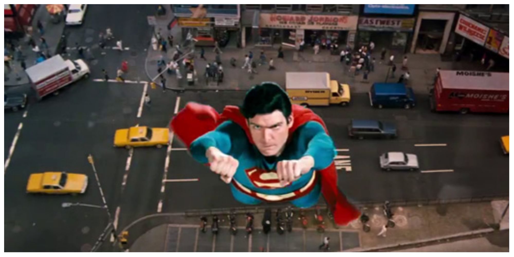 Superman IV: Recycled Shot of Superman flying 