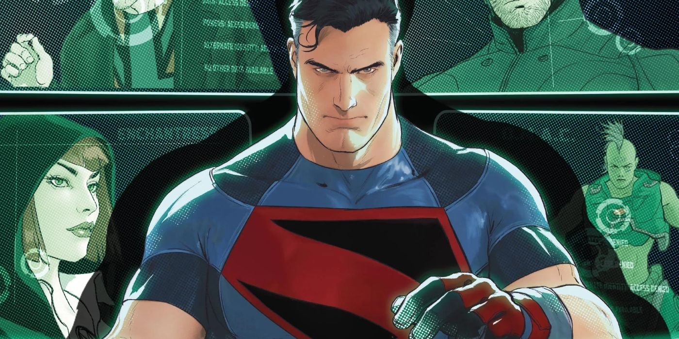 An older Superman studies villains in DC Comics