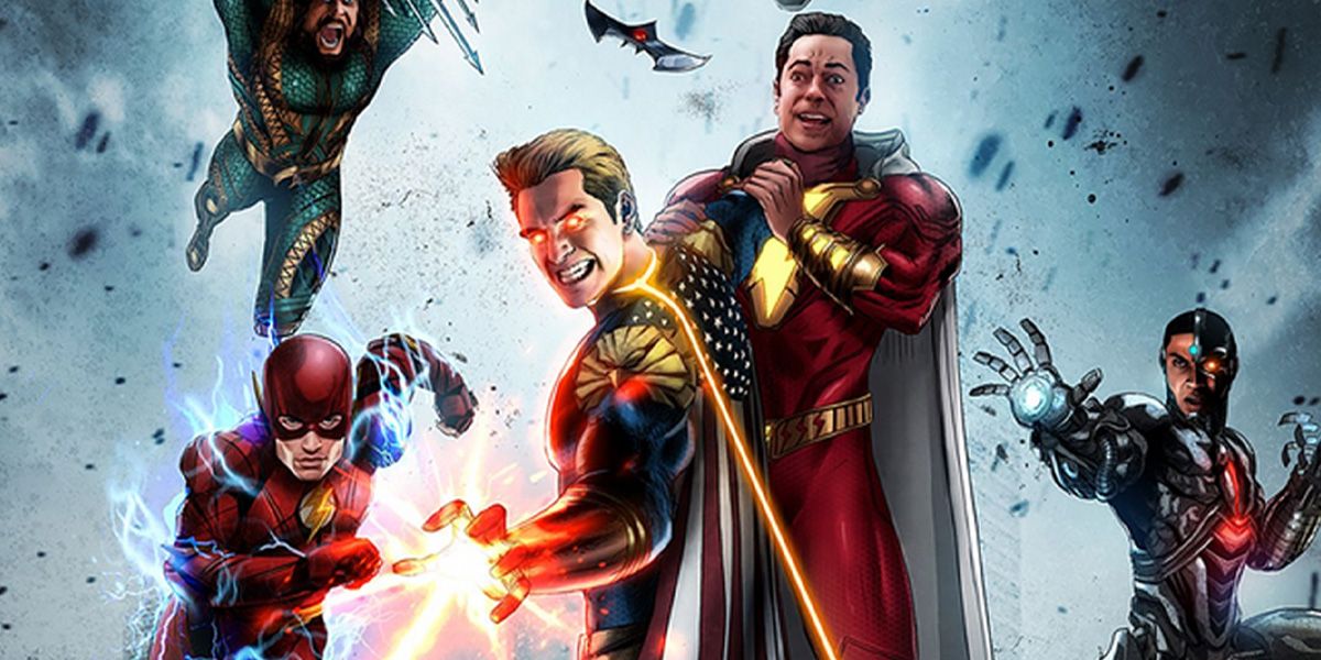 The Boys Homelander Zack Snyder's Justice League showdown fan art
