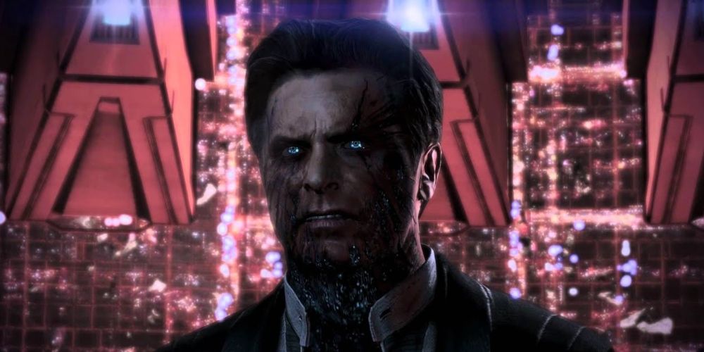 The Illusive Man indoctrinated by the Reapers in Mass Effect 3