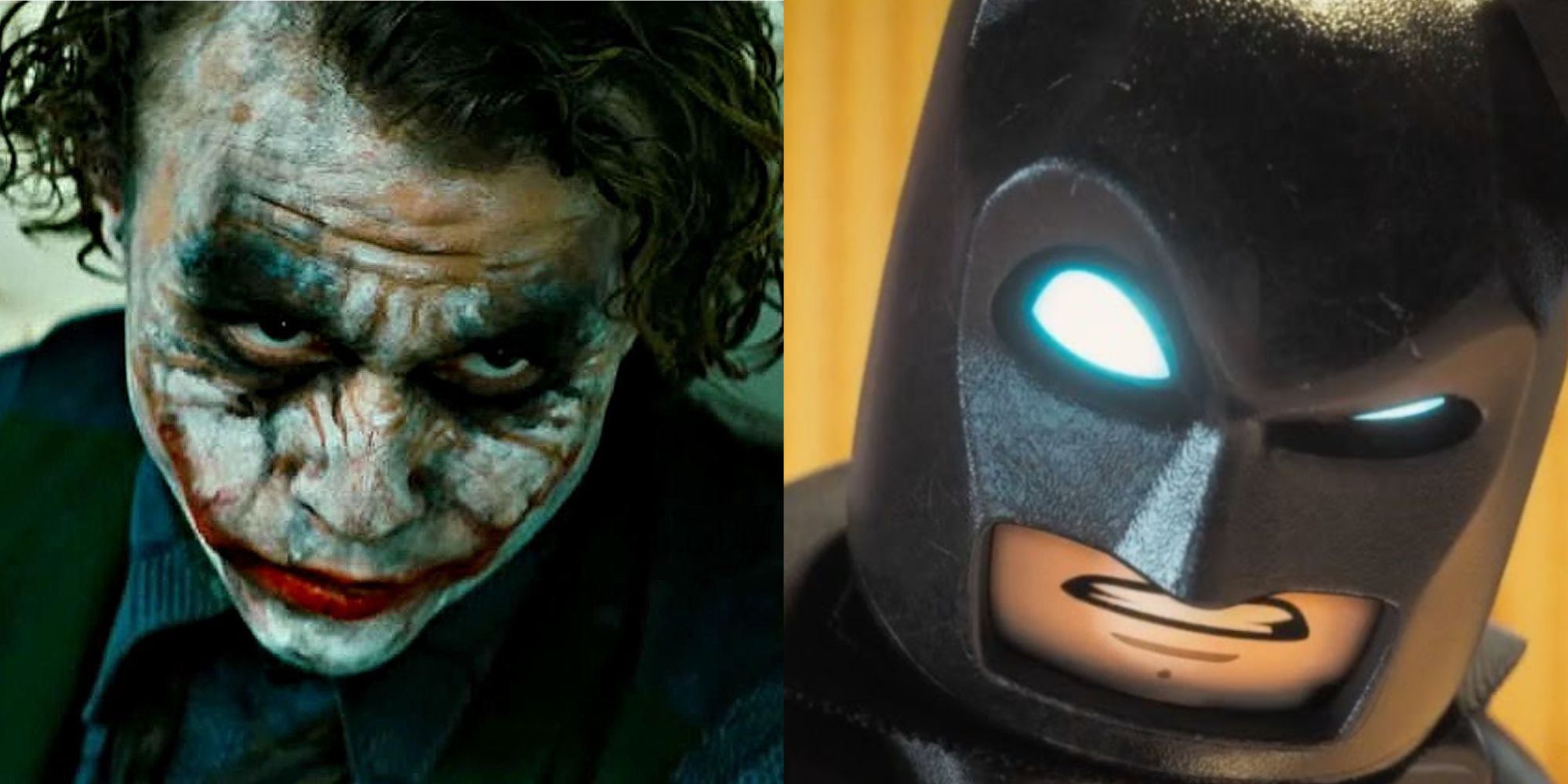 The Joker and Lego Batman from Batman movies.