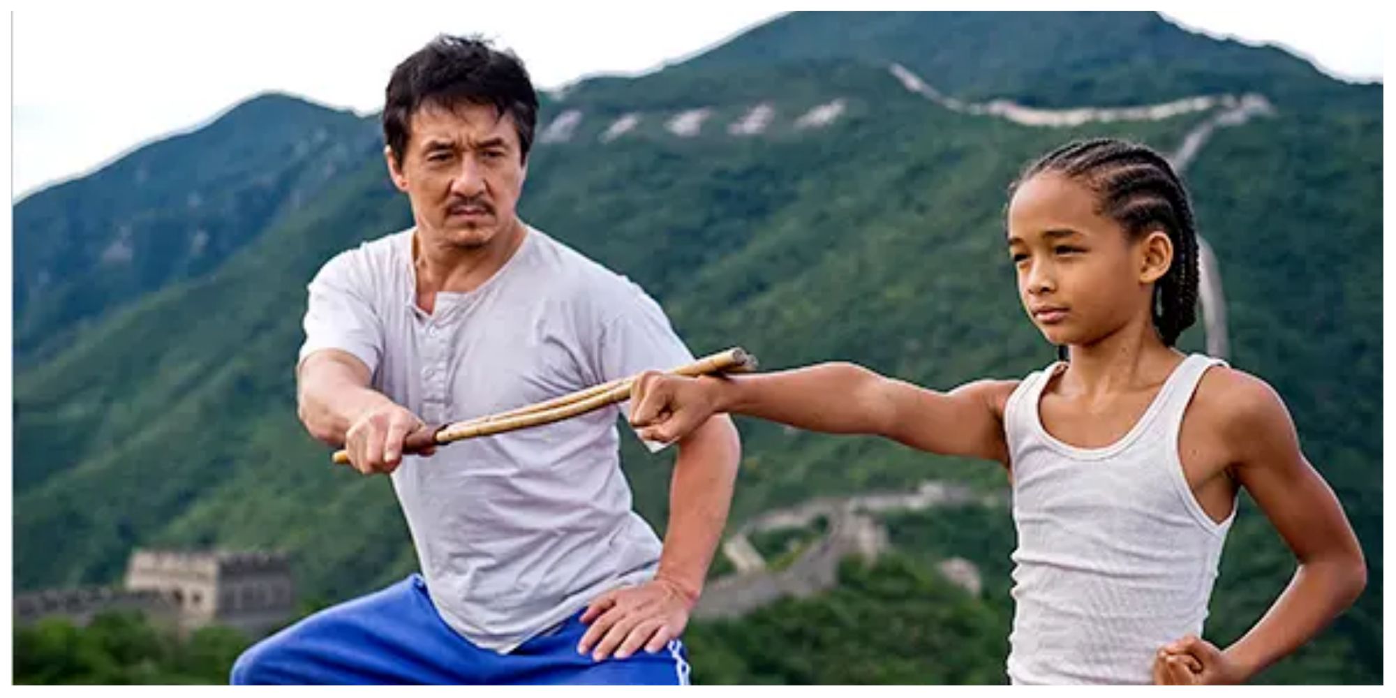 Jaden Smith and Jackie Chan in The Karate Kid 2010