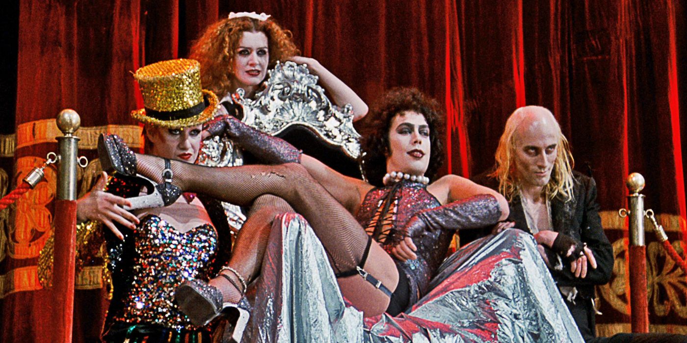 The cast performing in The Rocky Horror Picture show