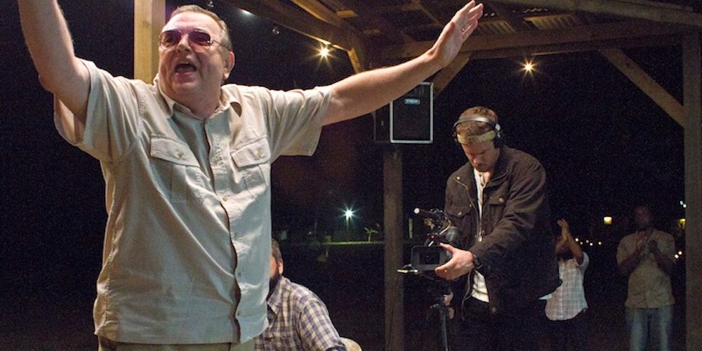 Father carries out Sermon in Ti West's The Sacrament