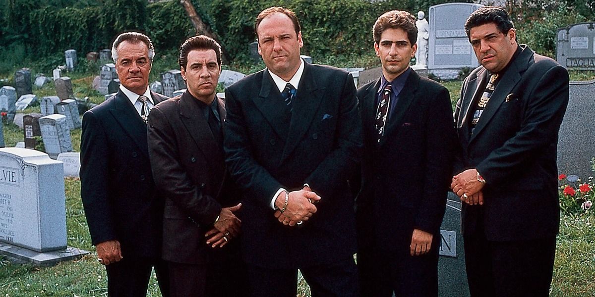 The cast of the Sopranos poses for the camera