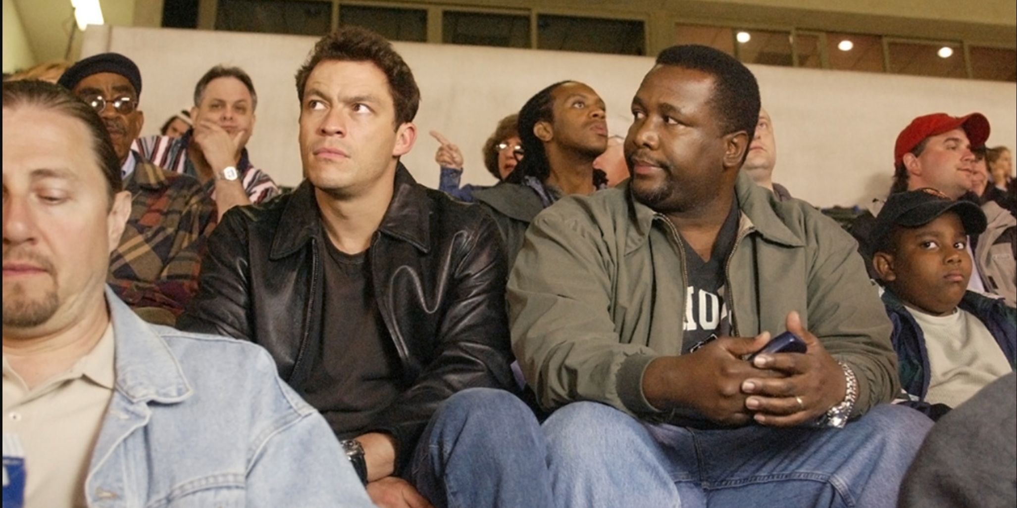 McNulty and Bunk in a crowd in Season 3 of The Wire