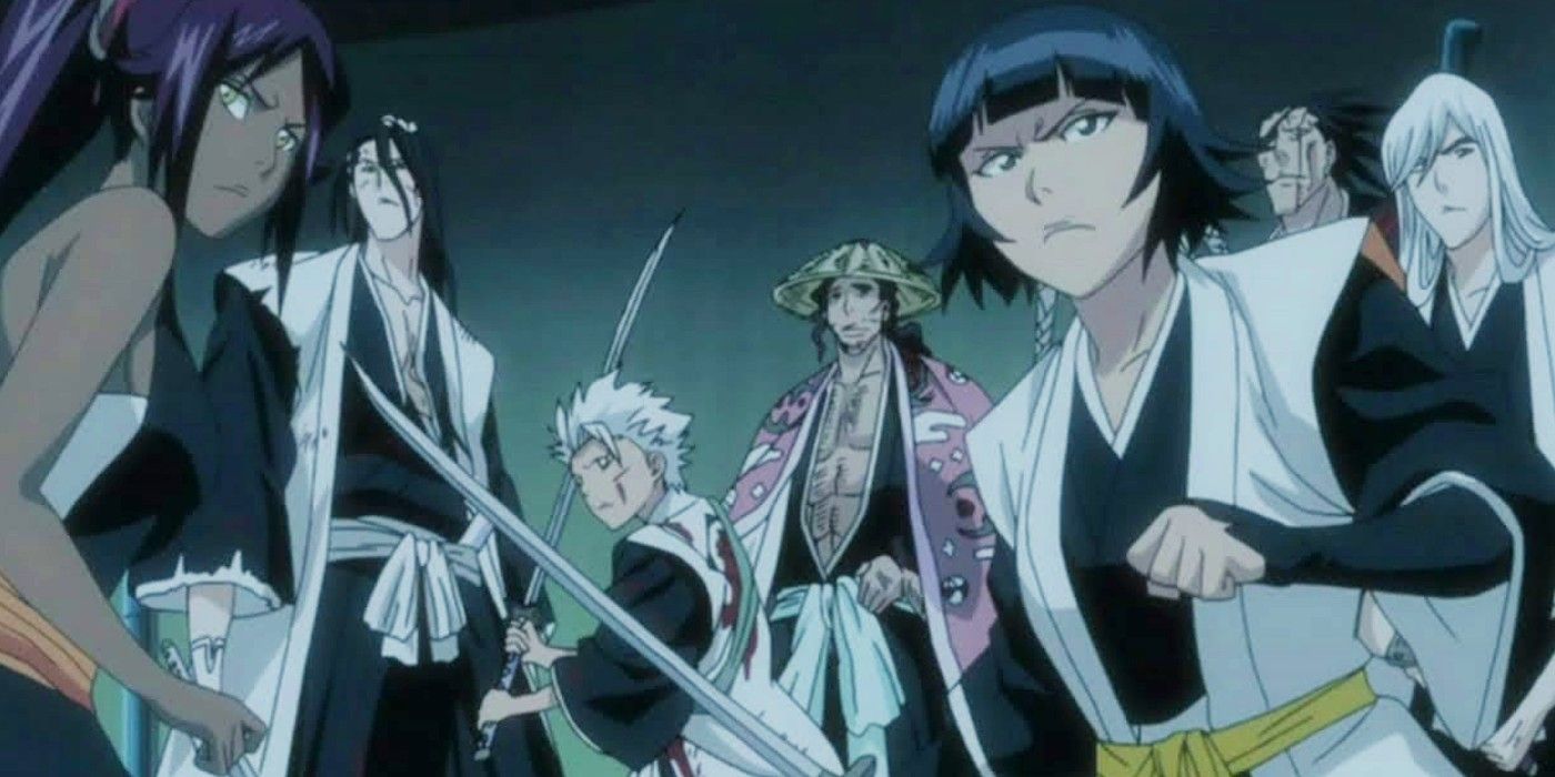 The captains stand guard in Bleach.
