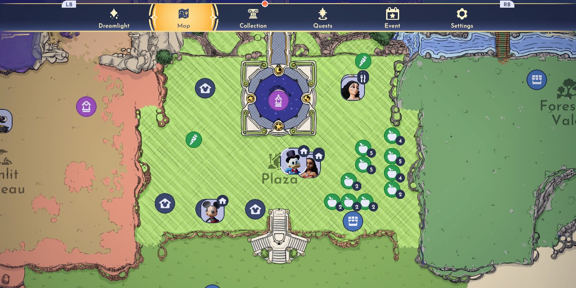 The map is vitally important in Disney Dreamlight Valley