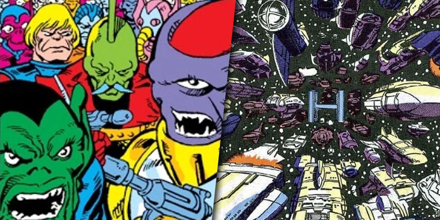 The original Children of Thanos and thier armada split image