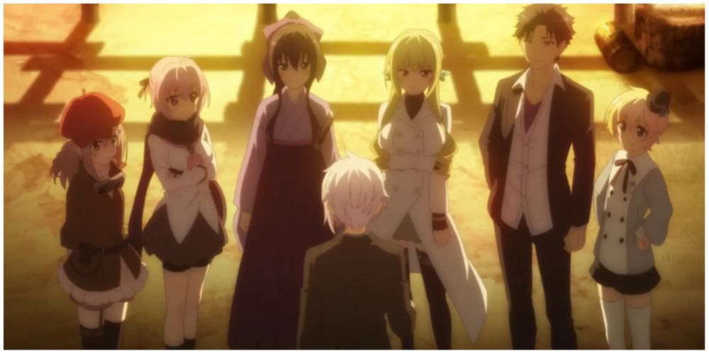 The team assembles in High School Prodigies Have It Easy Even In Another World.