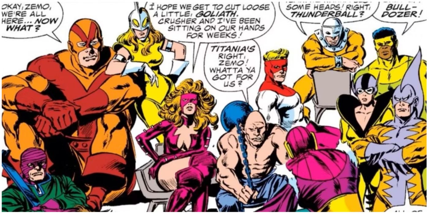 Titania with the masters of evil in Marvel comics