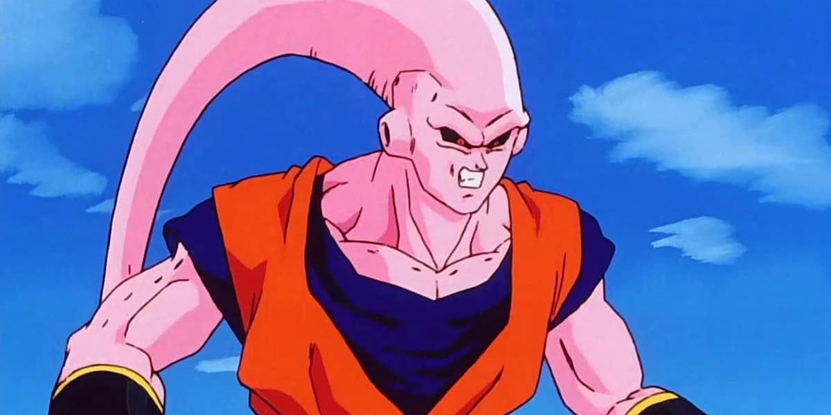An angry Ultimate Buu in Dragon Ball Z