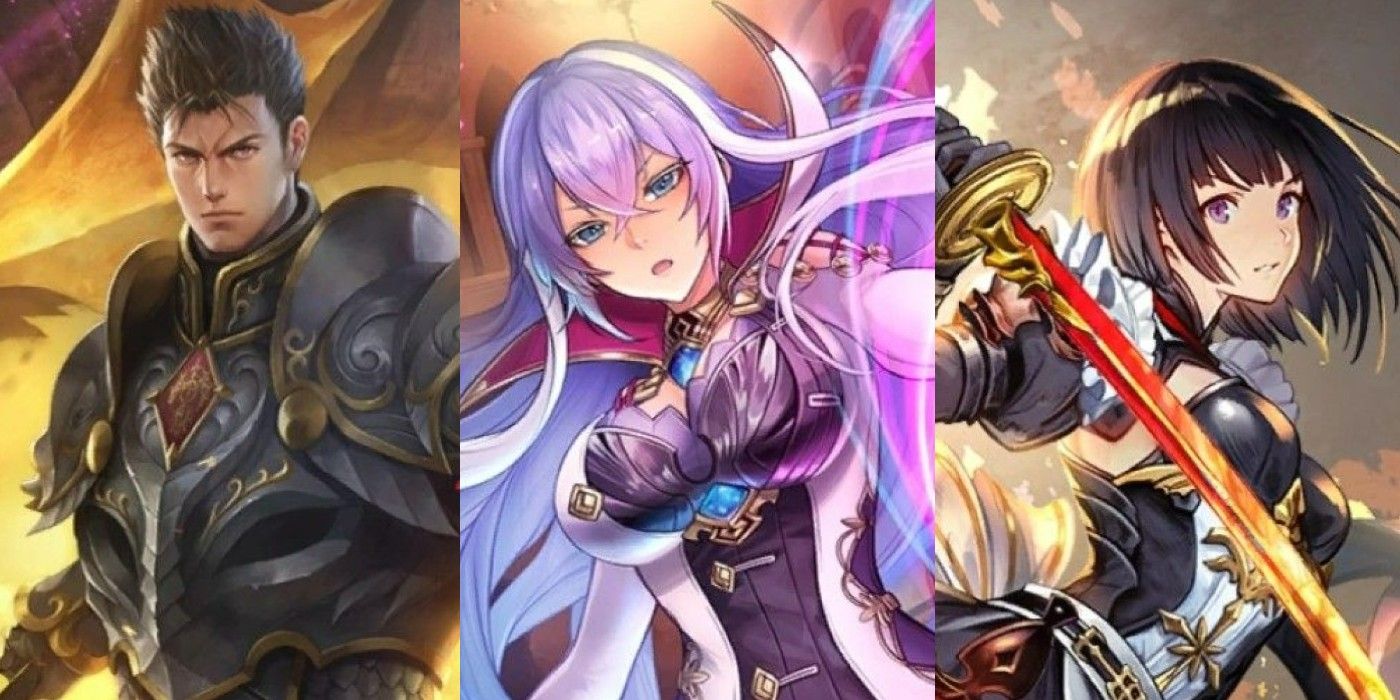An image of various Shadowverse characters, including Rowen Dragespear, Isabelle, and Erika Sumeragi