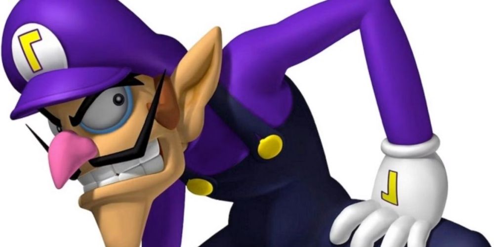 Waluigi como ele aparece nos jogos do Mario.