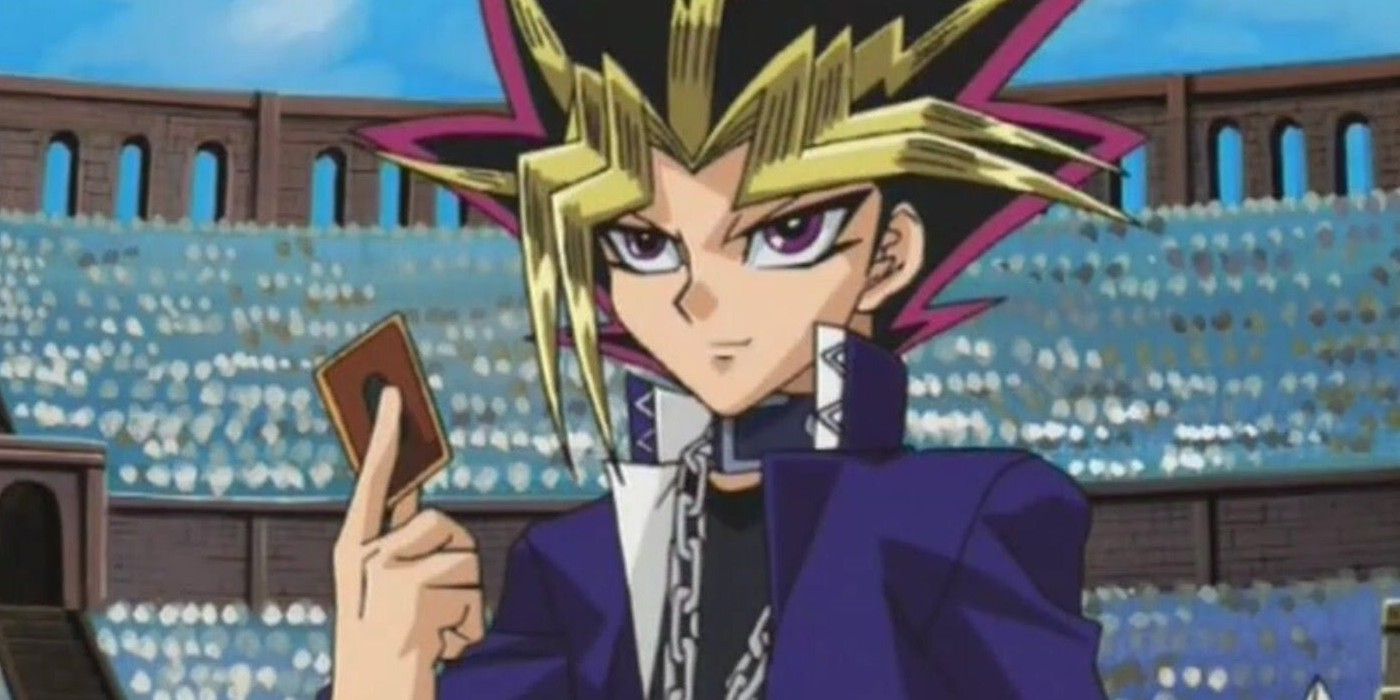 Yami draws his next card in Yu Gi Oh Duel Monsters