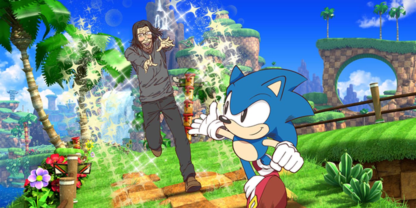 Yosuke chasing Sonic in Uncle from Another World